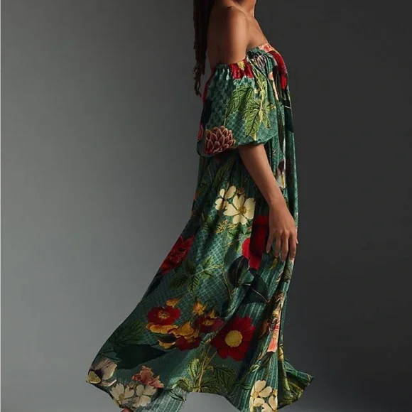 jersey maternity dress Red Maternity Maxi Dress Medium / Red/Multi main image 0